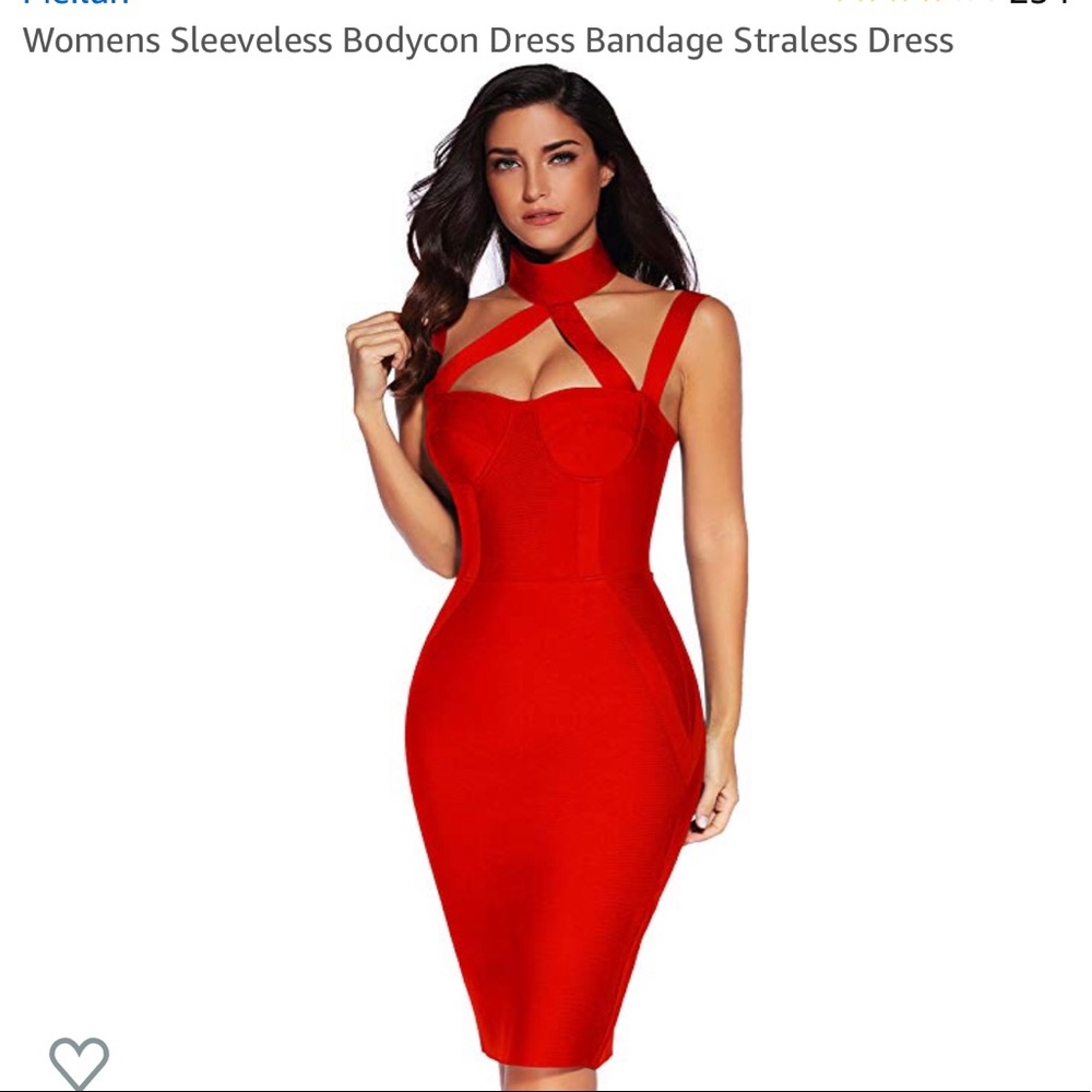 Sleeveless Bodycon Dress Bandage Straless Dress